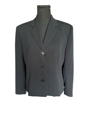 Garfield & Marks Vintage Black Blazer Size 10 Made in USA 90s Minimalist